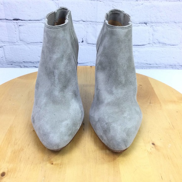 Coach Dovelyn Women's Snakeskin Heel Almond Toe Suede Pull On Ankle Bootie 6B - Picture 14 of 16